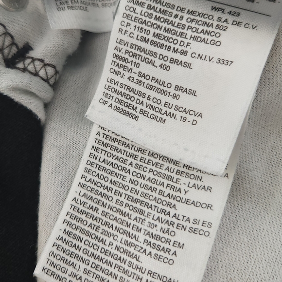 Mens 550 Levis Relaxed Fit Black Jeans 44X30 - Picture 4 of 4